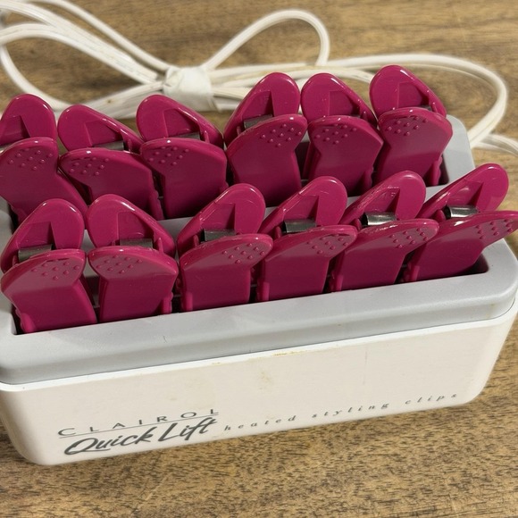 Clairol Quick Lift Heated Styling Clips 1993 L-12 Tested Working Vintage - Picture 3 of 6